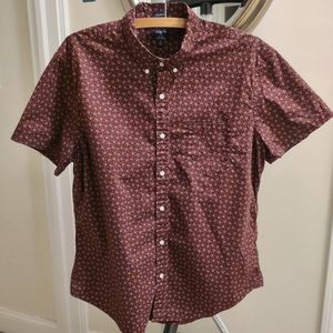 J Crew Short Sleeved Button Down Classic Flex Washed Fit